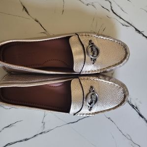 Gold Coach Loafers
